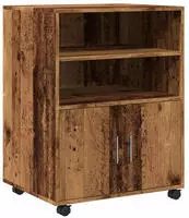 vidaXL Rollschrank Altholz-Optik 60x48x81 cm Holzwerkstoff