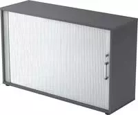 Rolladenschrank 2 OH BxTxH 120x40x74,8cm Griff CE Graphit/Silber