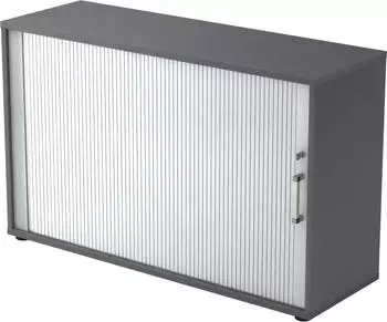 Hammerbacher MyLateral Rollladenschrank 2OH 120x74,8x40cm Graphit/Silber (1732S/G/S/CE)