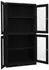 vidaXL Büroschrank Schwarz 90x40x180cm Stahl und Hartglas