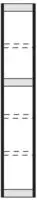 B&uuml;ro-Regal Progress 2000 Endseite HxT 2250x600mm f&uuml;r 6 B&ouml;den silber