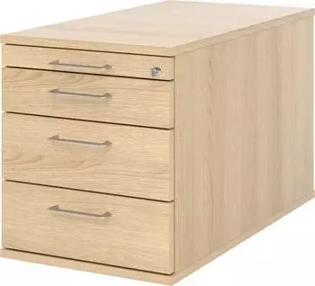 Hammerbacher MyContainer 9766 Rollcontainer 3 Schubladen B&uuml;gelgriff Eiche (42,8x80x51,2cm)