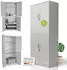 Juskys Aktenschrank Metall 180x80x40cm abschließbar, 3 Einlegeböden, hellgrau