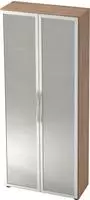 Hammerbacher-Glast&uuml;renschrank 5OH 34,6cm tief BM Nussbaum-V4200/N/S/BM