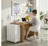 Relaxdays Rollcontainer 6 Schubladen abschließbar, Metall, weiß, 69x28x41cm