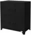 ML-Design Aktenschrank Metall 75x40x80,5cm Schwarz (490011988)