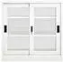 vidaXL Fächerschrank mit Schiebetür Stahl Weiß 90x40x90cm