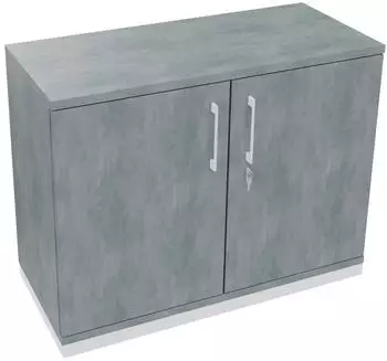 Soennecken Fl&uuml;gelt&uuml;renschrank endless 2OH, 100x78,1x44,2cm, beton hell/verkehrswei&szlig; (820113483)