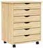 vidaXL Rollschrank mit Schubladen MOSS Massivholz Kiefer