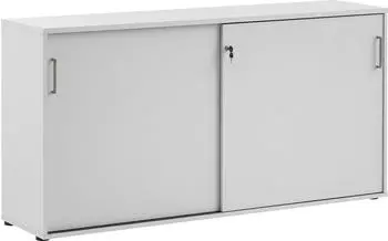 Schildmeyer Serie 1500 Aktenschrank Schiebet&uuml;ren 2 OH, lichtgrau, 160,2x84,2x41cm (701490)