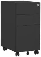 vidaXL Aktenschrank mit Rollen Anthrazit 30x45x59 cm Stahl
