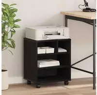 vidaXL Druckerst&auml;nder Schwarz Eichen-Optik 41 x 32 x 48 cm
