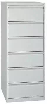 Gürkan Karteischrank CIC.6 DIN A5 6 Schubladen lichtgrau (107494)
