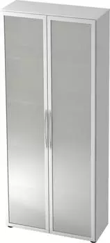 Hammerbacher Basic Glast&uuml;renschrank 5OH 80x33x188cm Wei&szlig; (V4200/W/S/BM)