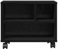 vidaXL Druckerst&auml;nder Schwarz Eichen-Optik 41 x 32 x 34,5 cm