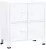 vidaXL Aufbewahrungstruhe Industrial Weiß 75x40x80cm Stahl (339626)