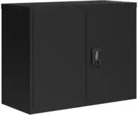 vidaXL Aktenschrank Schwarz 90x40x70 cm Stahl