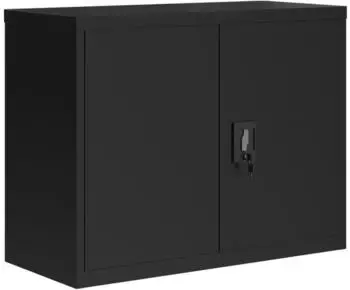 vidaXL Aktenschrank Stahl Schwarz 90x40x70cm
