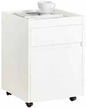 SoBuy FBT121 Rollcontainer mit 2 Schubladen, Wei&szlig; (FBT121-W)