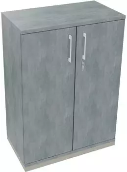 Soennecken Fl&uuml;gelt&uuml;renschrank endless 3OH, abschlie&szlig;bar, beton hell/silber, 80x113,3x44,2cm (820114283)