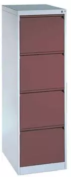 C+P Acurado Hängeregistraturschrank 4 Schübe lichtgrau/rubinrot (C2000)