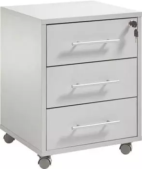 Mid.you Pronto Rollcontainer Spanplatte Lichtgrau, 43x56x42cm