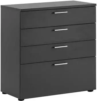 M&ouml;belpartner Kommode Serie 1500 B&uuml;ro 4 Schubladen Anthrazit (80.2x84.2x41cm)