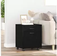vidaXL Rollschrank Schwarz Eichen-Optik 45 x 38 x 54 cm Holzwerkstoff