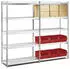 Kerkmann Stora 100 Regalfeld 6 Böden 225x100x30cm ohne Rückwand silber/lichtgrau (2490)