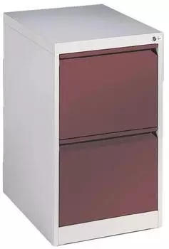 C+P Acurado Hängeregistraturschrank 2 Schubladen lichtgrau/rubinrot (C2000)