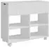 Relaxdays Rollcontainer 5 Fächer mit Schublade, offen, 61x70x30cm, weiß (10052414_49)