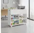 Relaxdays Rollcontainer 5 Fächer mit Schublade, offen, 61x70x30cm, weiß (10052414_49)