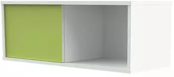Kerkmann Form 4 Schiebet&uuml;renregal 1OH 100x40x36cm Wei&szlig;/Gr&uuml;n (4458)