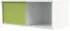 Kerkmann Form 4 Schiebetürenregal 1OH 100x40x36cm Weiß/Grün (4458)