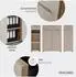 Innostyle Santorin Büroschrank Klarglas, cashmere/Riva Eiche, 40x110x38cm (Santorin)