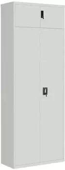 vidaXL Aktenschrank Stahl hellgrau 90x40x240cm