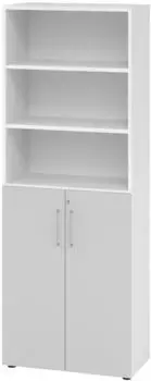 Hammerbacher V9 Advanced Kombischrank 6OH/Türen 3OH, weiß/grau, 80x215,6x41,7cm (V968T3/W/5/BS)