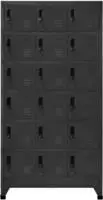 vidaXL Schlie&szlig;fachschrank Anthrazit 90x40x180 cm Stahl