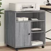 vidaXL Druckerst&auml;nder mit Rollen Grau Sonoma 60x50x67 cm