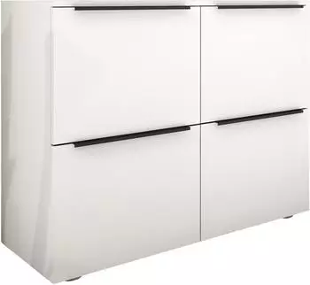 Borchardt-M&ouml;bel Tom Kommode 4 T&uuml;ren, Holzwerkstoff, wei&szlig; matt, 93cm (Tom Kommode 4T)