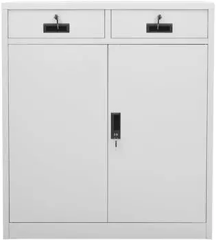 vidaXL B&uuml;roschrank Hellgrau 90x40x102cm Stahl (336953)