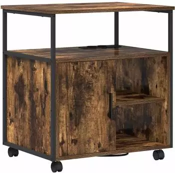 vidaXL B&uuml;roschrank mit Ladestation R&auml;uchereiche 61x46x67cm (859832)