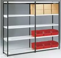 Magazin-Regal Stora 100 Regalfeld BxTxH 75x60x190cm schwarz/lichtgrau