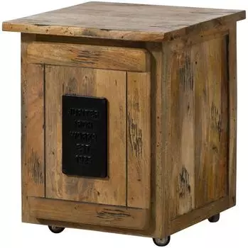 Massivmoebel24 Railway Rollcontainer Mango natur lackiert 50x50x60cm (09-680-772-0102)