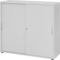 Hammerbacher-Schiebet&uuml;renschrank 3 OH BS Grau/Grau-V1753S/5/5/BS