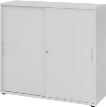 Hammerbacher Schiebet&uuml;renschrank 3OH 120x40x110cm Grau (V1753S/5/5/BS)