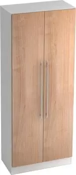 Hammerbacher Garderobenschrank Solid 5OH 80x42x200,4cm Relinggriff Wei&szlig;/Nussbaum (7200)