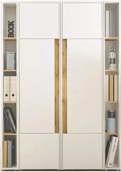 Furn.Design Center Aktenschrank-Set 4-teilig, wei&szlig;/Eiche Wotan, 140x200cm (I-AWWCRC)