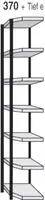 Magazin-Regal Stora 100 Eck-Regalfeld BxTxH 87x50x260cm schwarz/lichtgrau