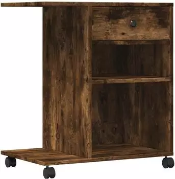 vidaXL Druckerständer mit Rollen Räuchereiche 60x40x68,5cm (840643)